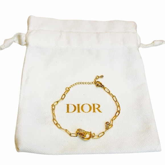 Dior Chain Bracelet in Gold with Crystals - Picture 5 of 5